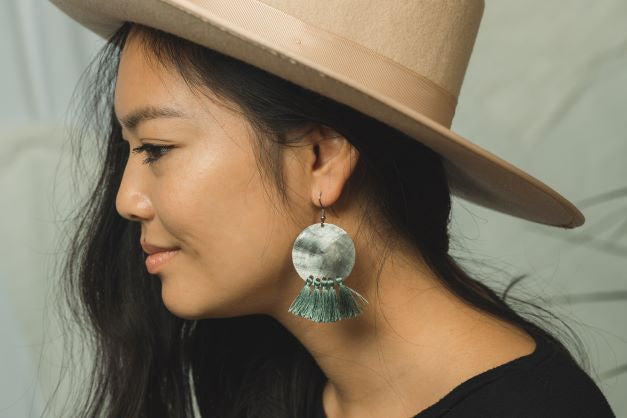 Tassel earring sale caps